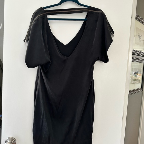 Affliction Silk Dress with exposed zipper detail - Picture 2 of 8